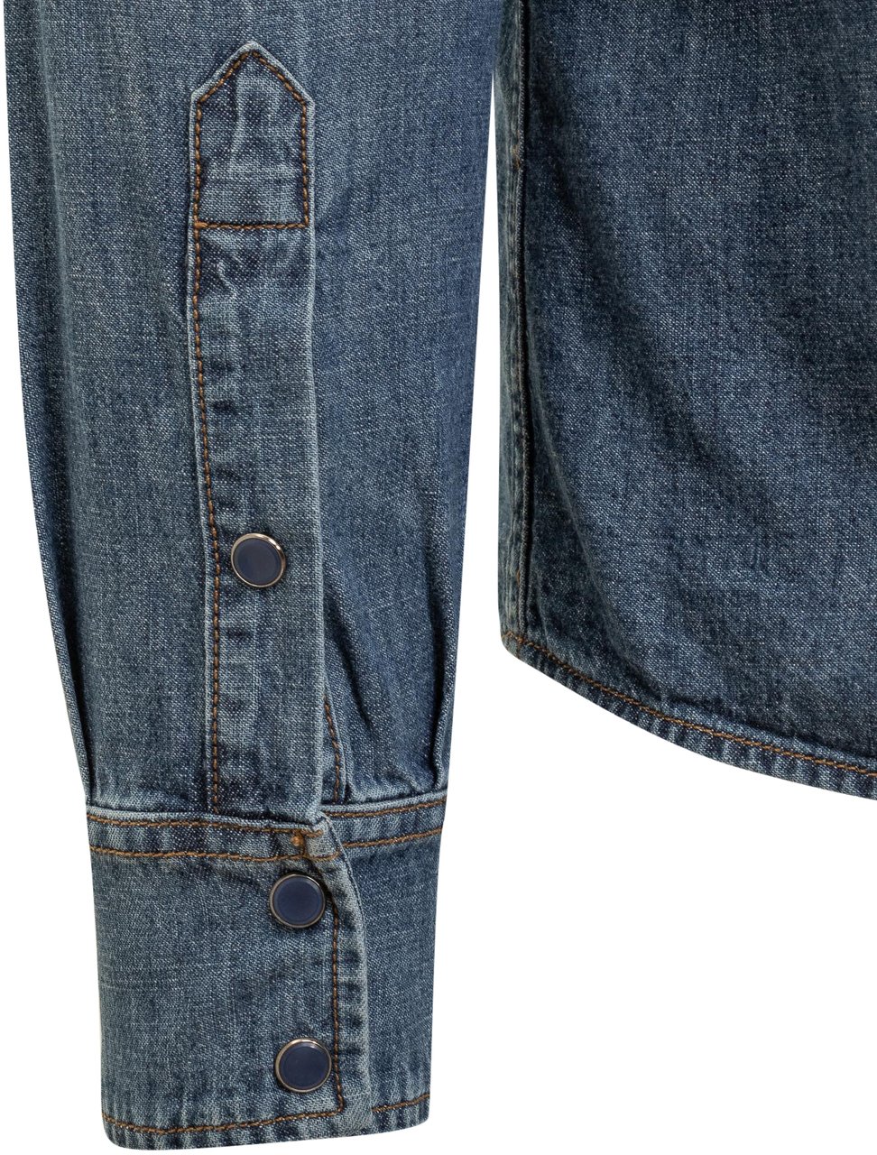 Dolce & Gabbana Camicia Denim Blauw