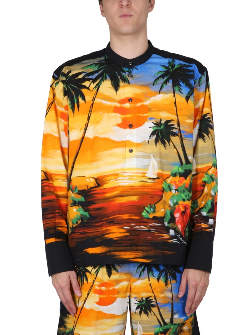 Dolce & Gabbana Hawaii Print Shirt Divers