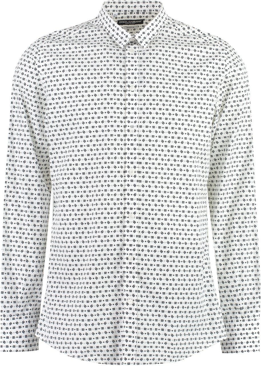 Dolce & Gabbana Printed cotton shirt Zwart