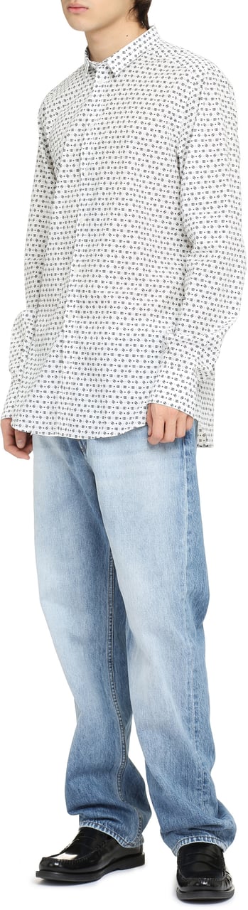 Dolce & Gabbana Printed cotton shirt Zwart