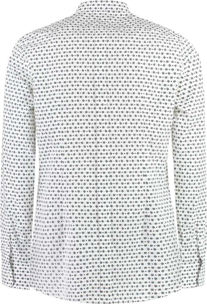 Dolce & Gabbana Printed cotton shirt Zwart