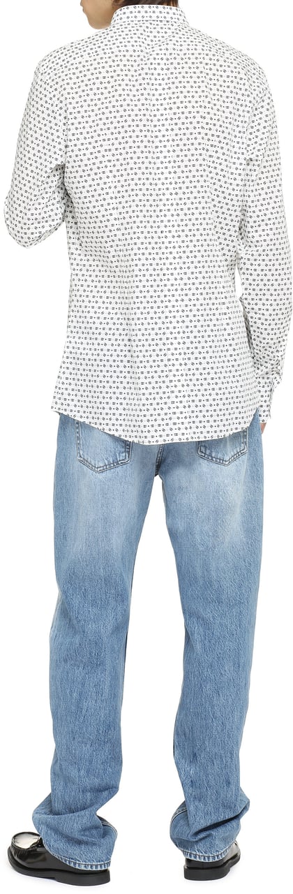 Dolce & Gabbana Printed cotton shirt Zwart