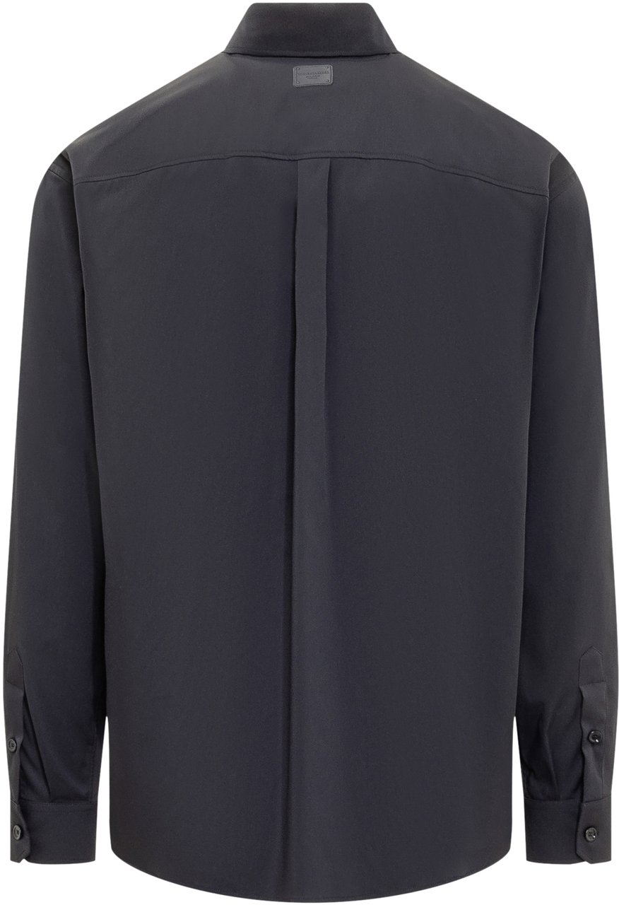 Dolce & Gabbana Camicia in Tessuto Tecnico Blauw