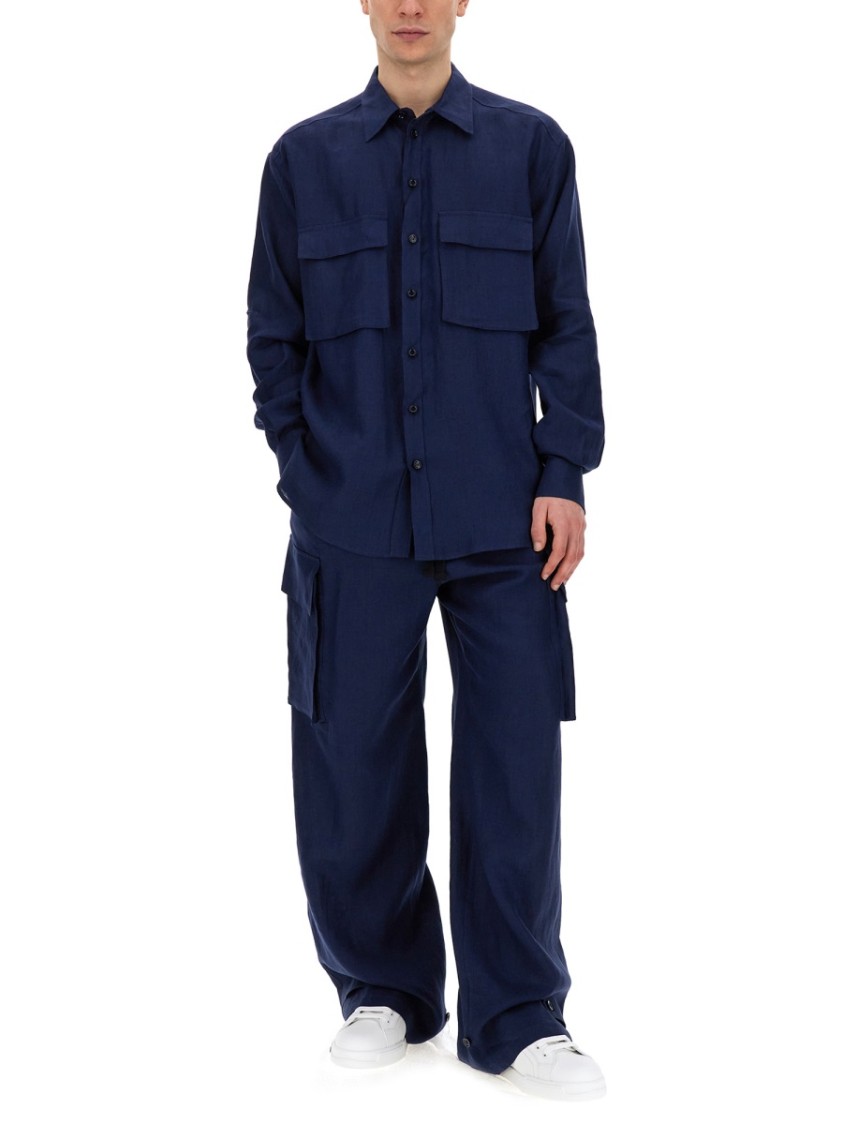 Dolce & Gabbana Shirt With Pockets Blauw