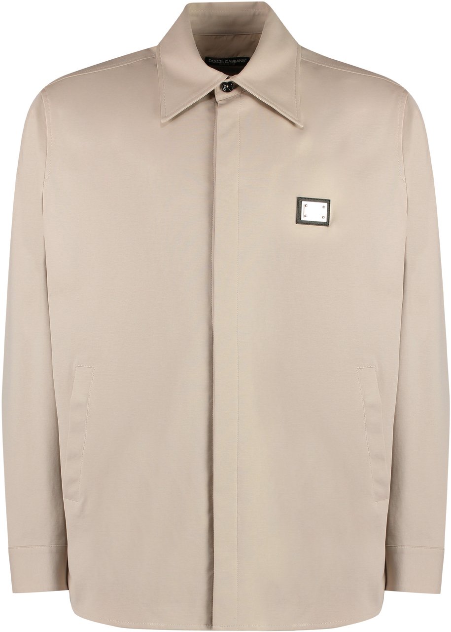 Dolce & Gabbana Technical fabric overshirt Beige