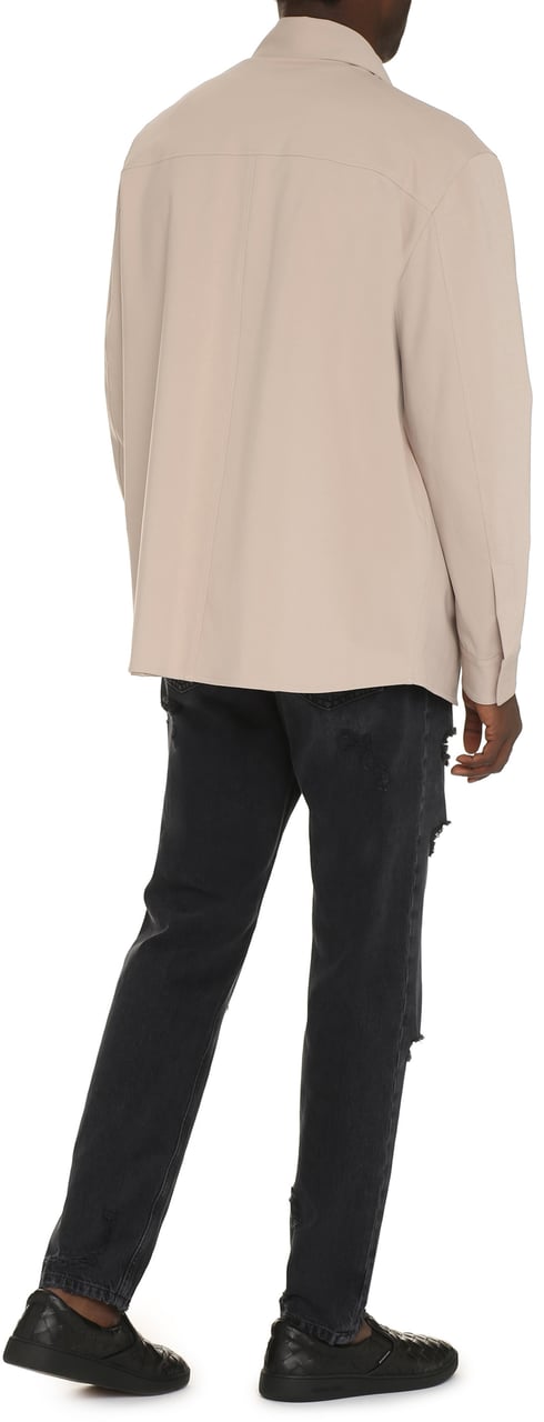 Dolce & Gabbana Technical fabric overshirt Beige