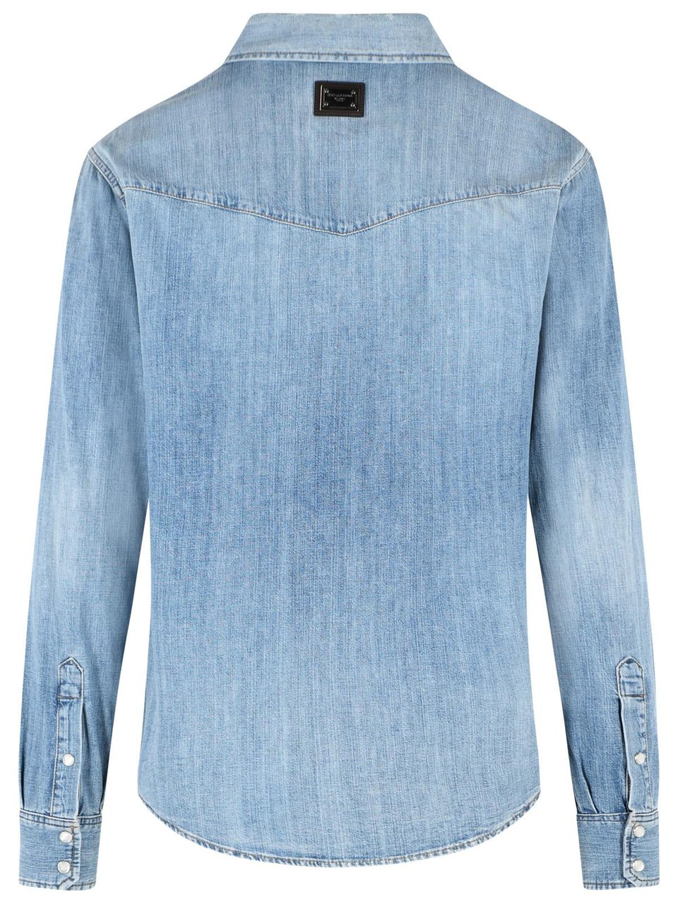 Dolce & Gabbana Blue Cotton Shirt Blauw