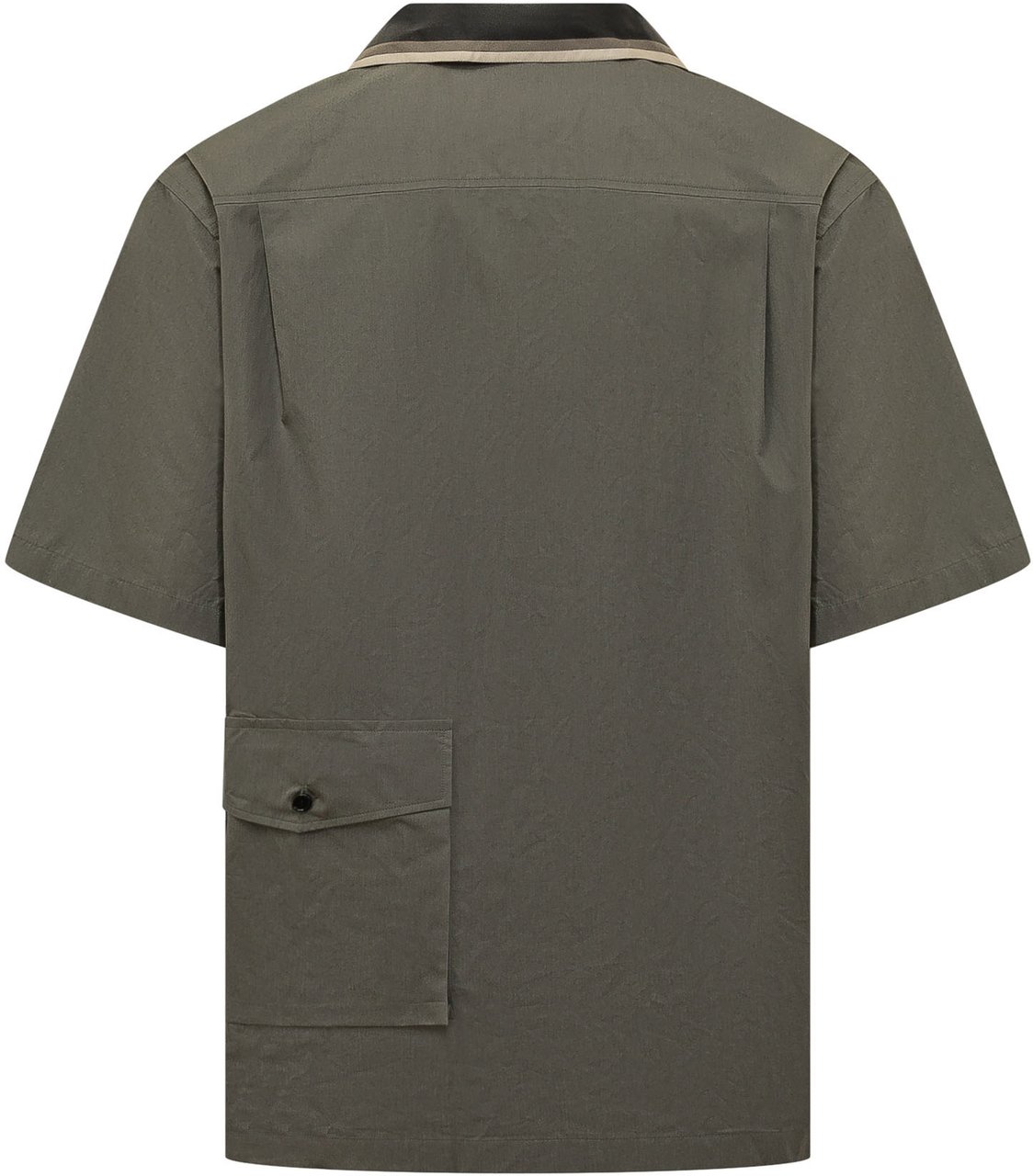 Dolce & Gabbana Camicia con Stampa e Tasche Applicate Donkergrijs