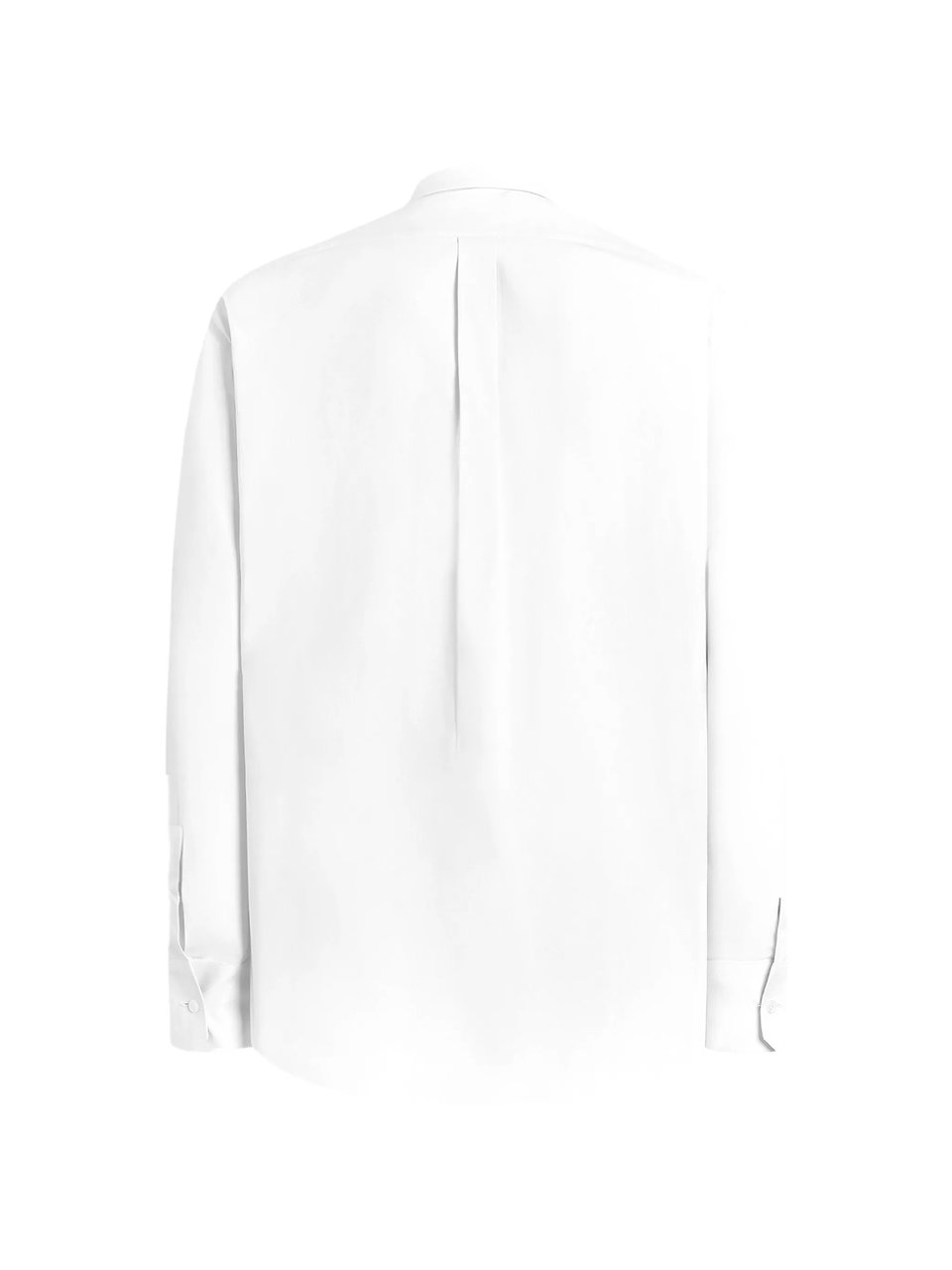 Dolce & Gabbana Long-Sleeve Minimalist Pointed Collar Cotton Shirt Wit