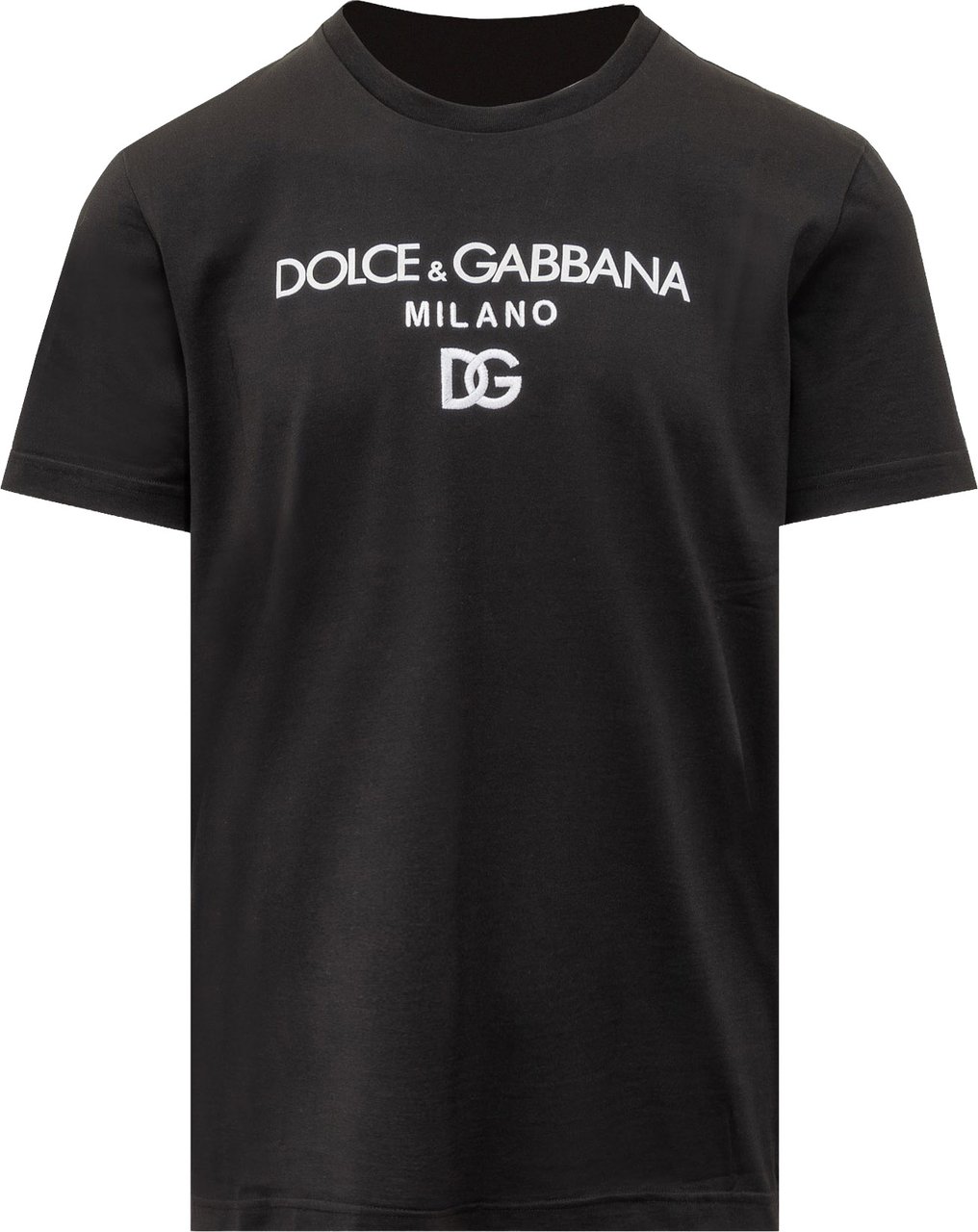 Dolce & Gabbana T-Shirt Logo Ricamato Zwart