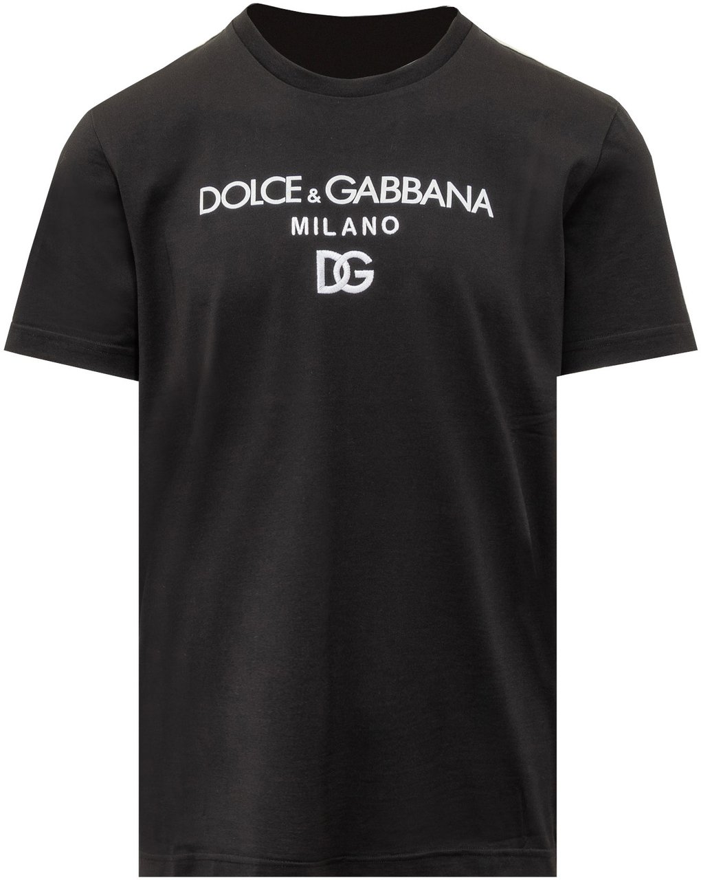 Dolce & Gabbana T-Shirt Logo Ricamato Zwart