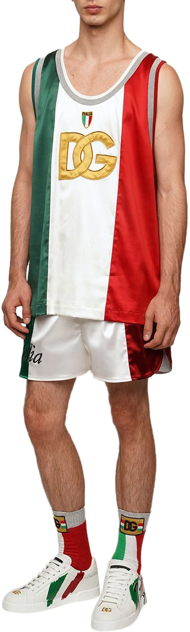 Dolce & Gabbana Tank top with logo Groen