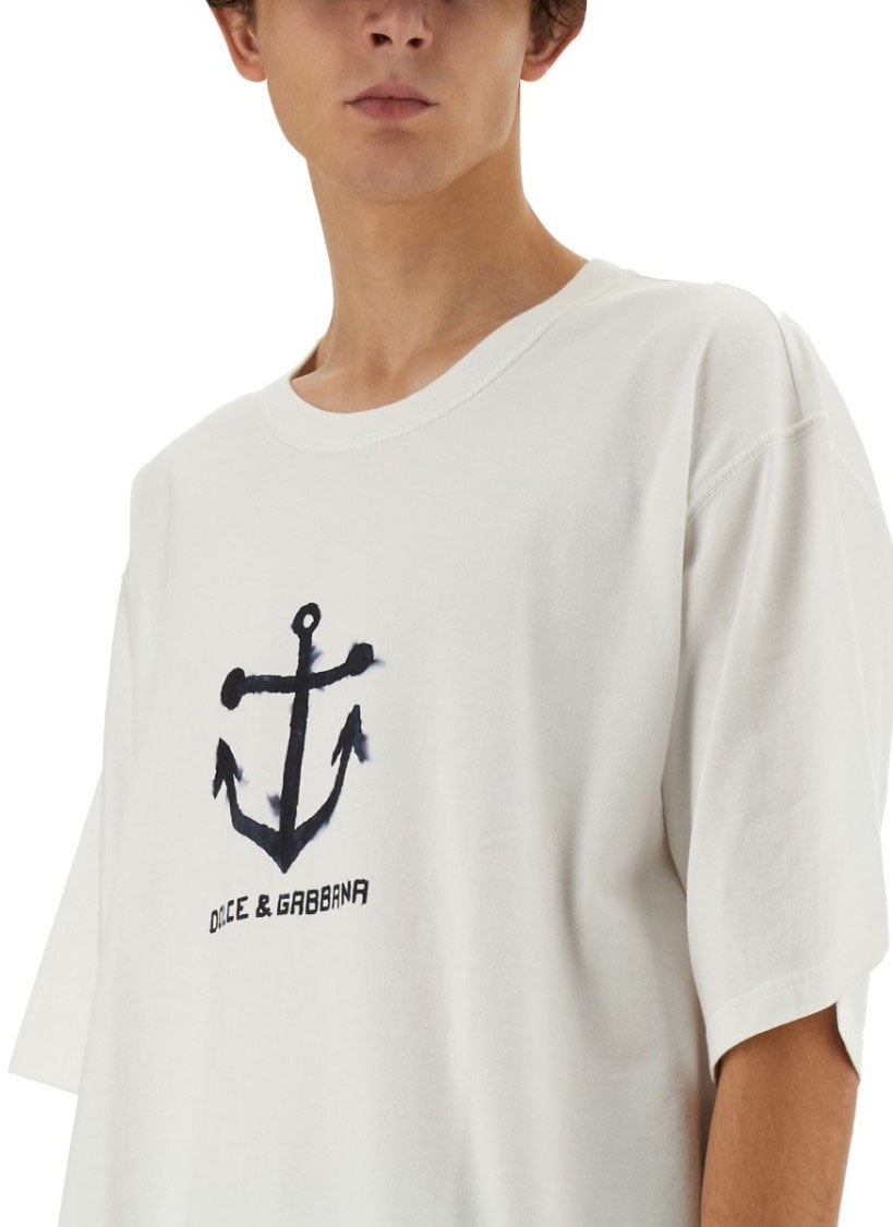 Dolce & Gabbana T-Shirt With Logo Wit