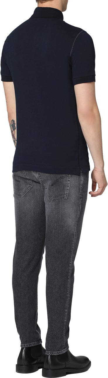 Dolce & Gabbana Short sleeve cotton polo shirt Blauw