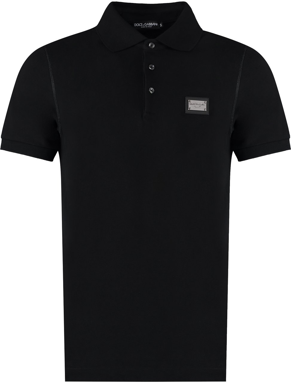 Dolce & Gabbana Cotton-piqué polo shirt Zwart