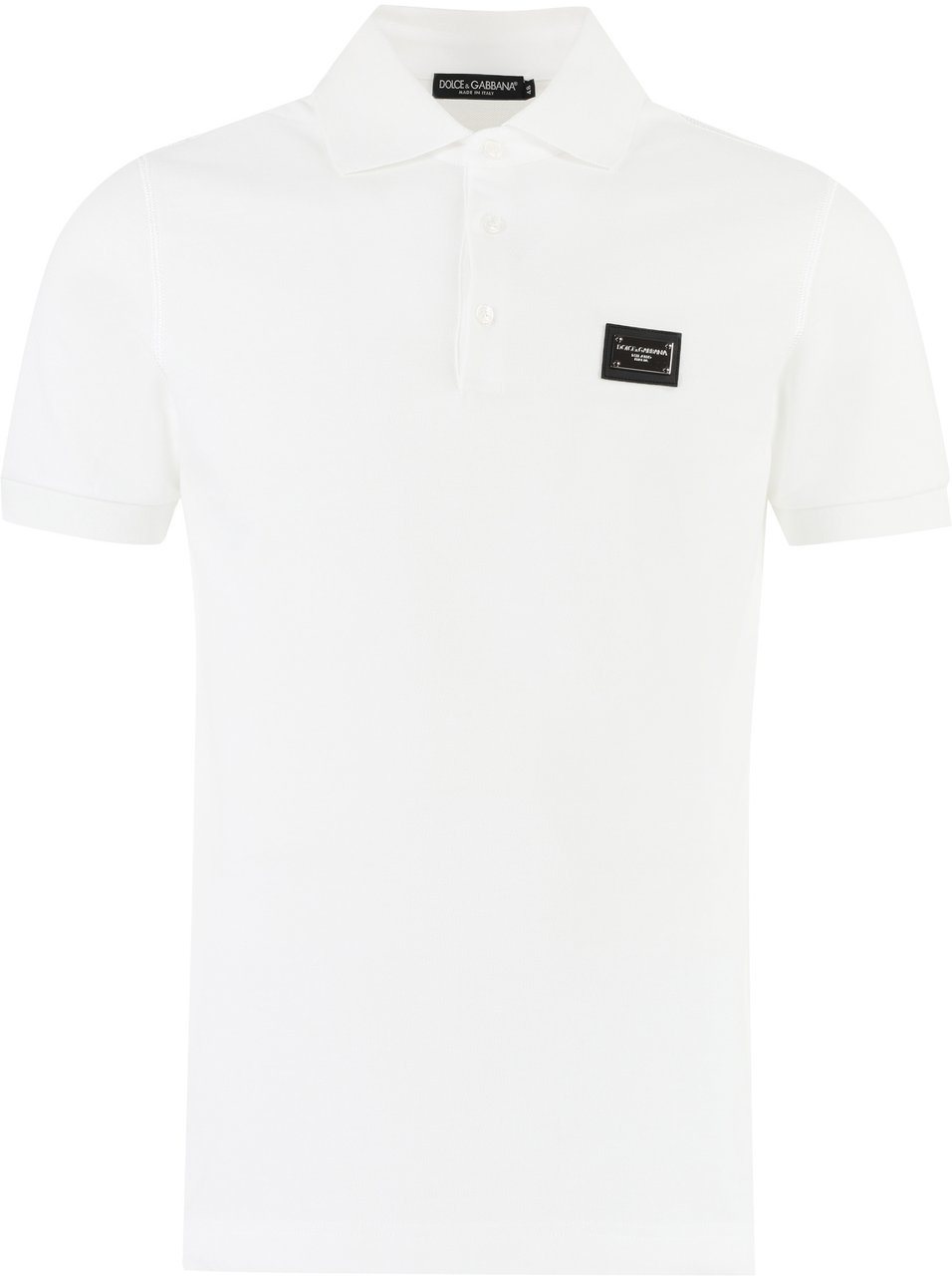 Dolce & Gabbana Cotton-piqué polo shirt Wit