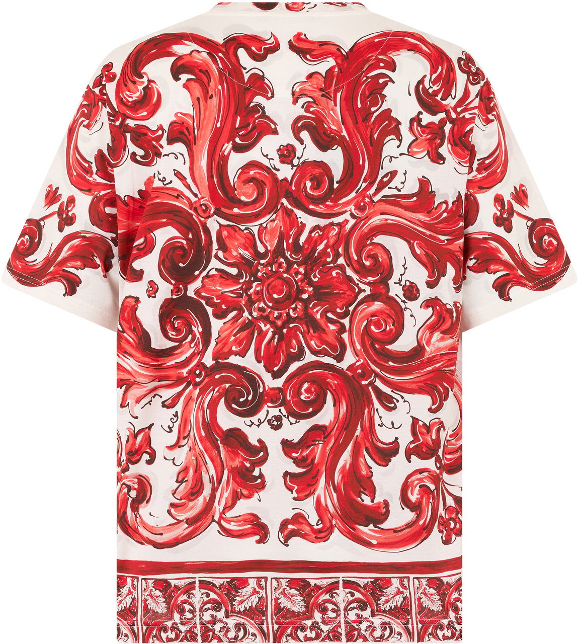 Dolce & Gabbana Printed cotton T-shirt Rood