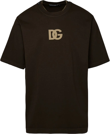 Dolce & Gabbana T-shirt DG marrone Bruin