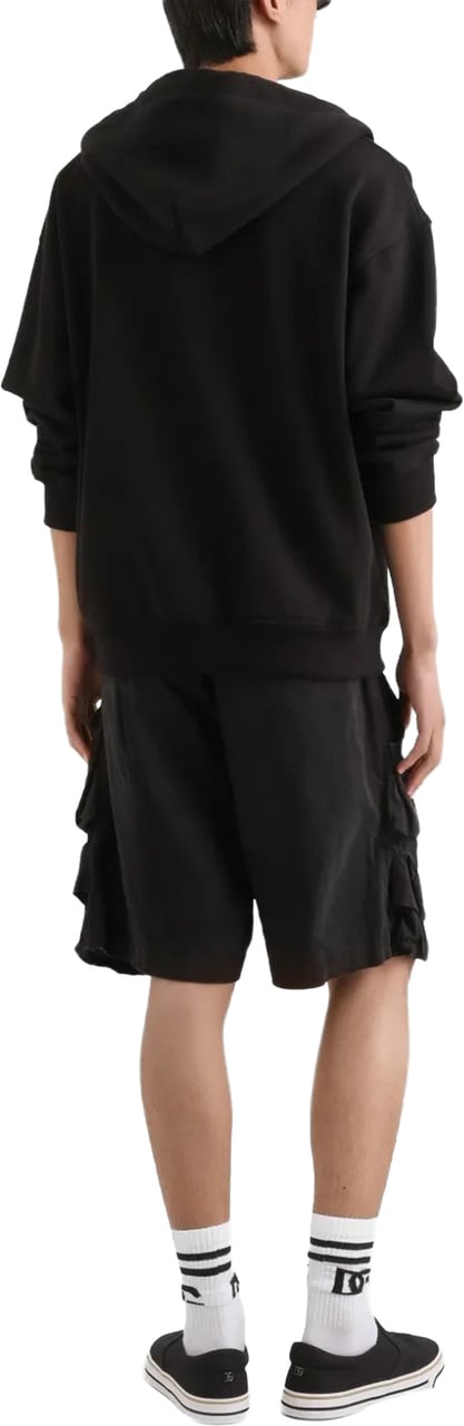 Dolce & Gabbana Black Round Neck Cotton Label T-Shirt Zwart