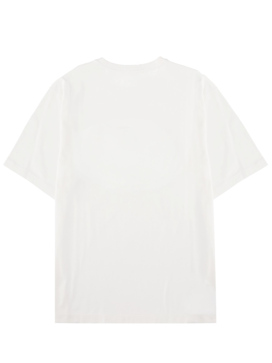 Dolce & Gabbana Arched Logo Chest Emblem Cotton T-Shirt Wit