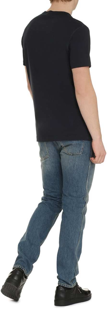 Dolce & Gabbana Cotton crew-neck T-shirt Blauw