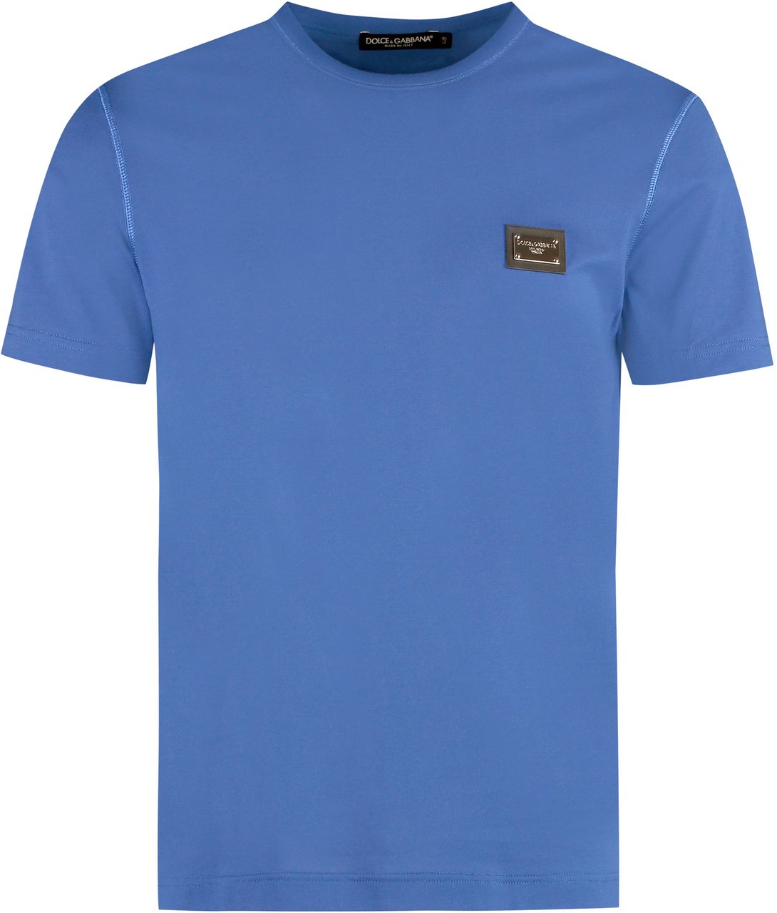 Dolce & Gabbana Cotton crew-neck T-shirt Blauw