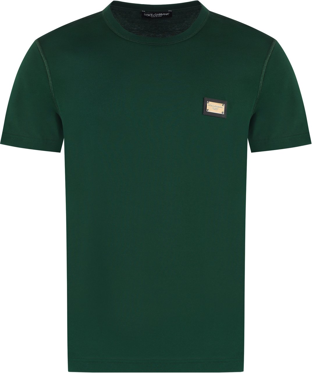 Dolce & Gabbana Cotton crew-neck T-shirt Groen