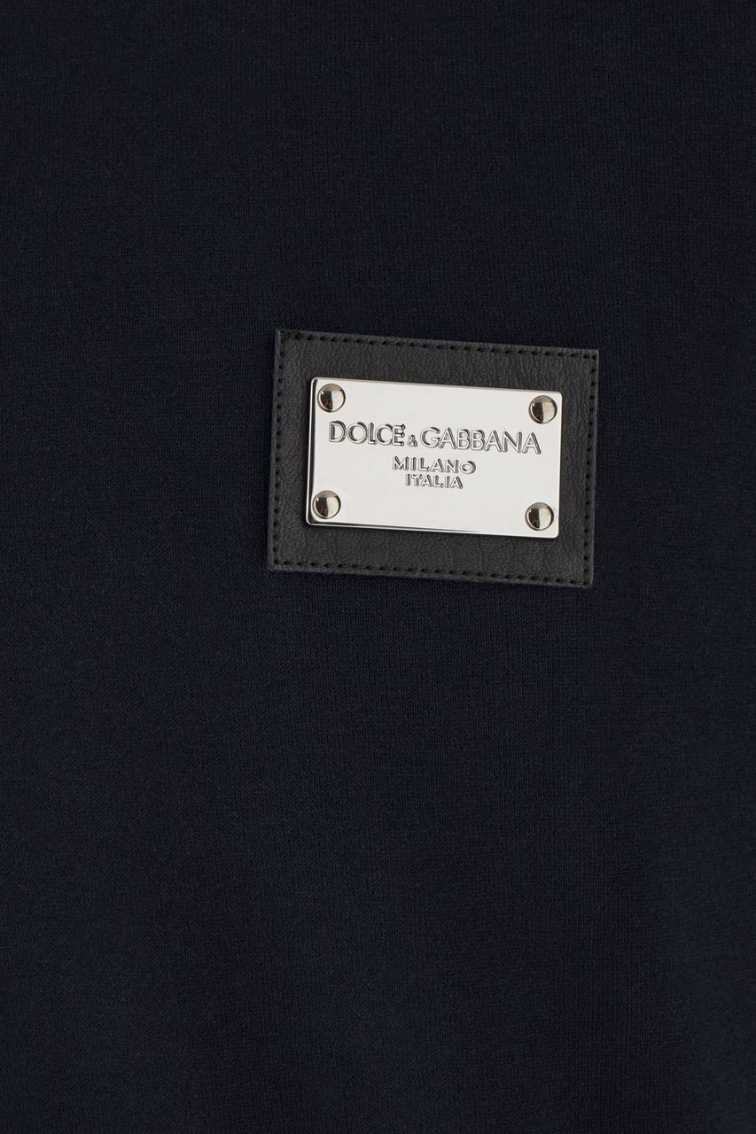 Dolce & Gabbana Dolce&gabbana Midnight blue cotton t-shirt Zwart