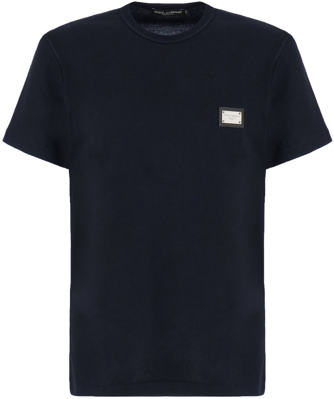 Dolce & Gabbana Dolce&gabbana Midnight blue cotton t-shirt Zwart