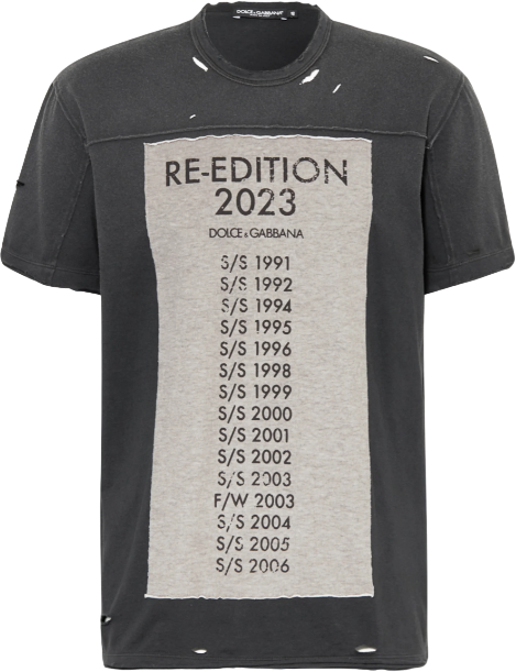 Dolce & Gabbana T-shirt Re-Edition 2023 Zwart