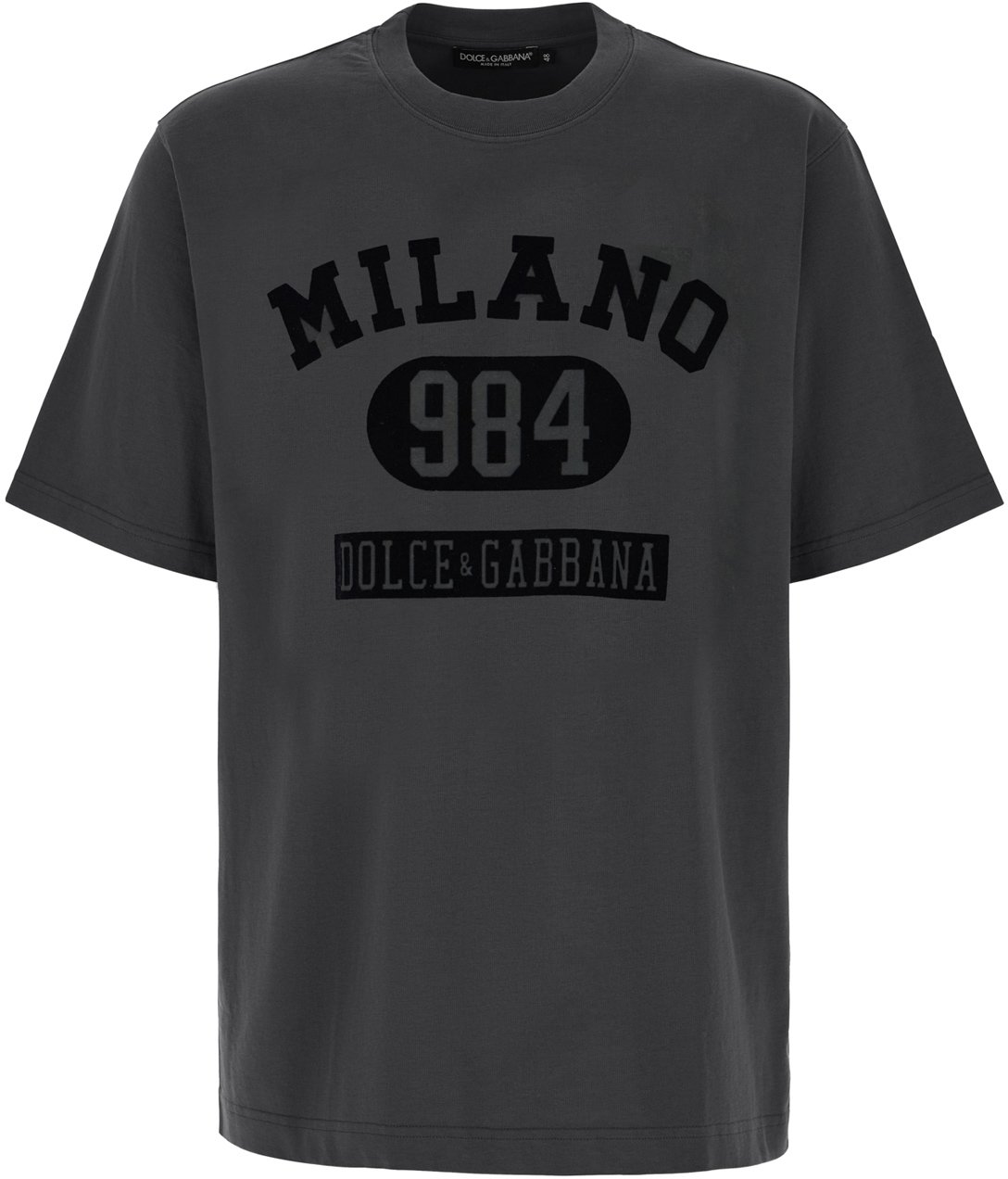 Dolce & Gabbana Dolce&gabbana Charcoal cotton t-shirt Zwart