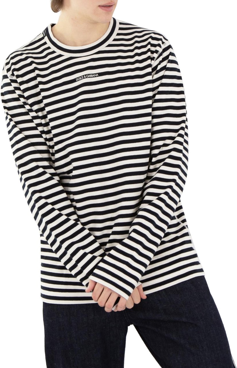 Dolce & Gabbana Heren Marina Shirt Wit/Blauw Wit