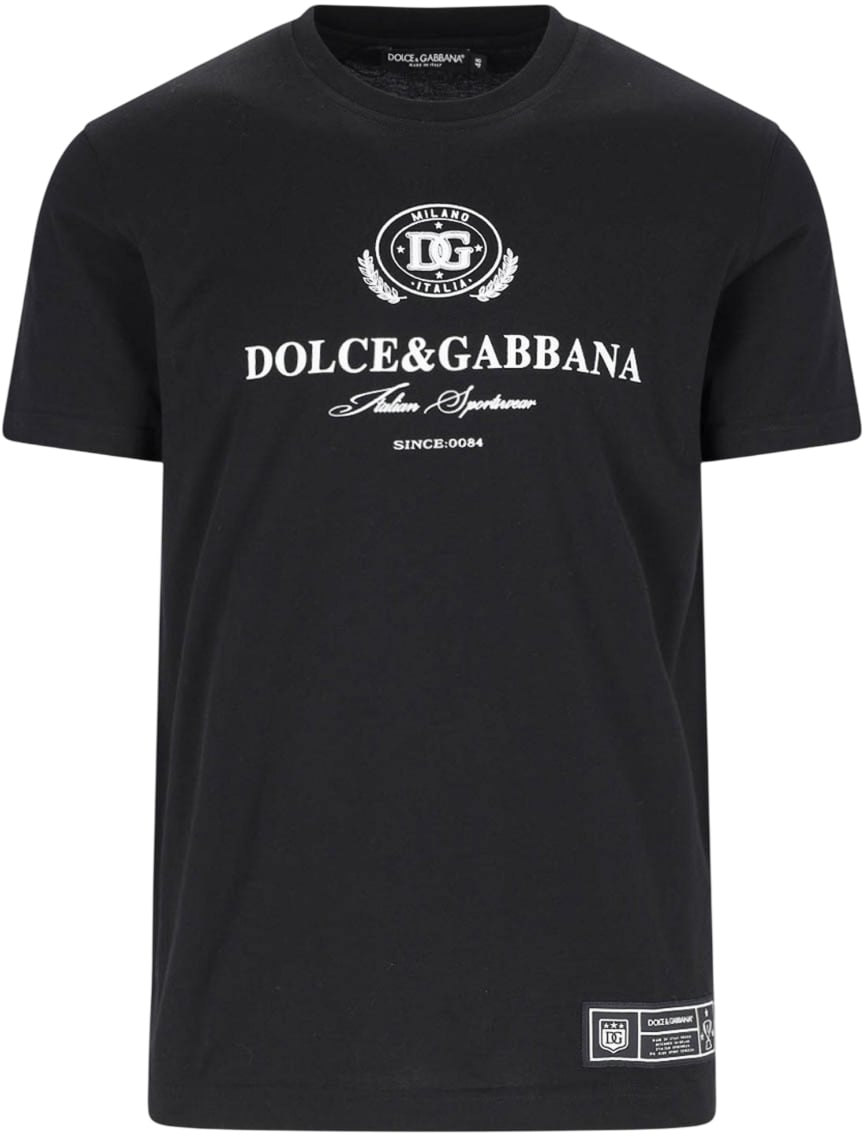 Dolce & Gabbana T-shirt Stampata D&G Zwart