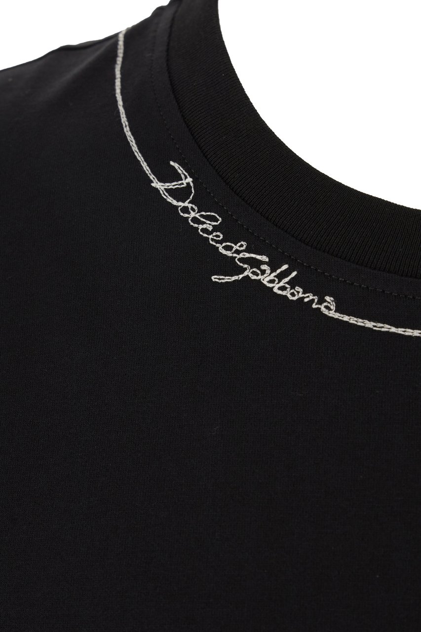 Dolce & Gabbana Dolce&gabbana Black cotton t-shirt Zwart