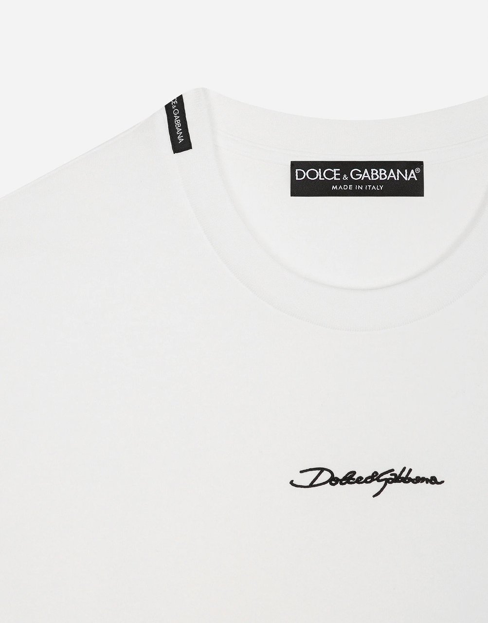 Dolce & Gabbana T-shirt bianca a maniche corte Wit