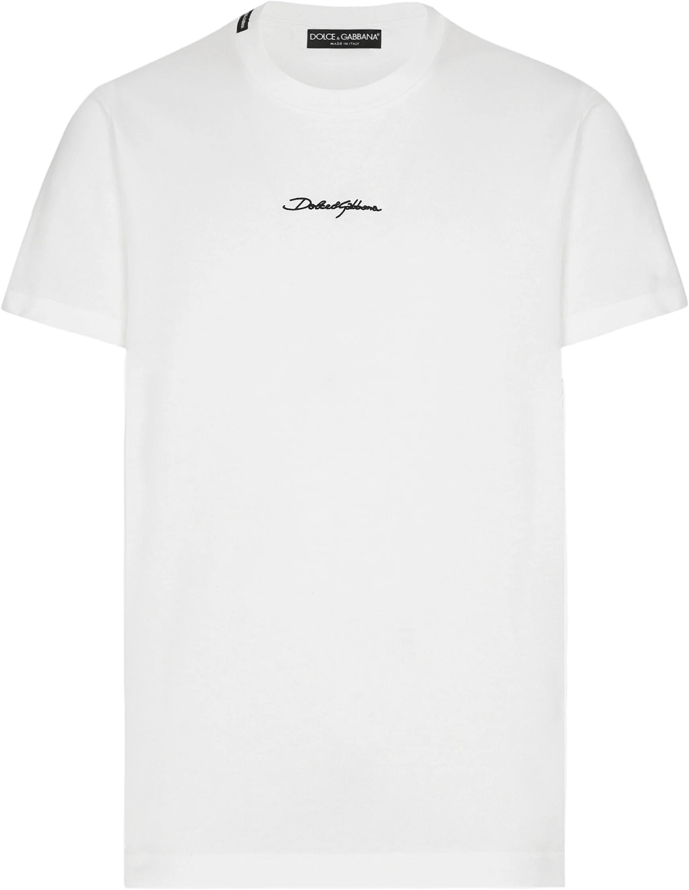 Dolce & Gabbana T-shirt bianca a maniche corte Wit