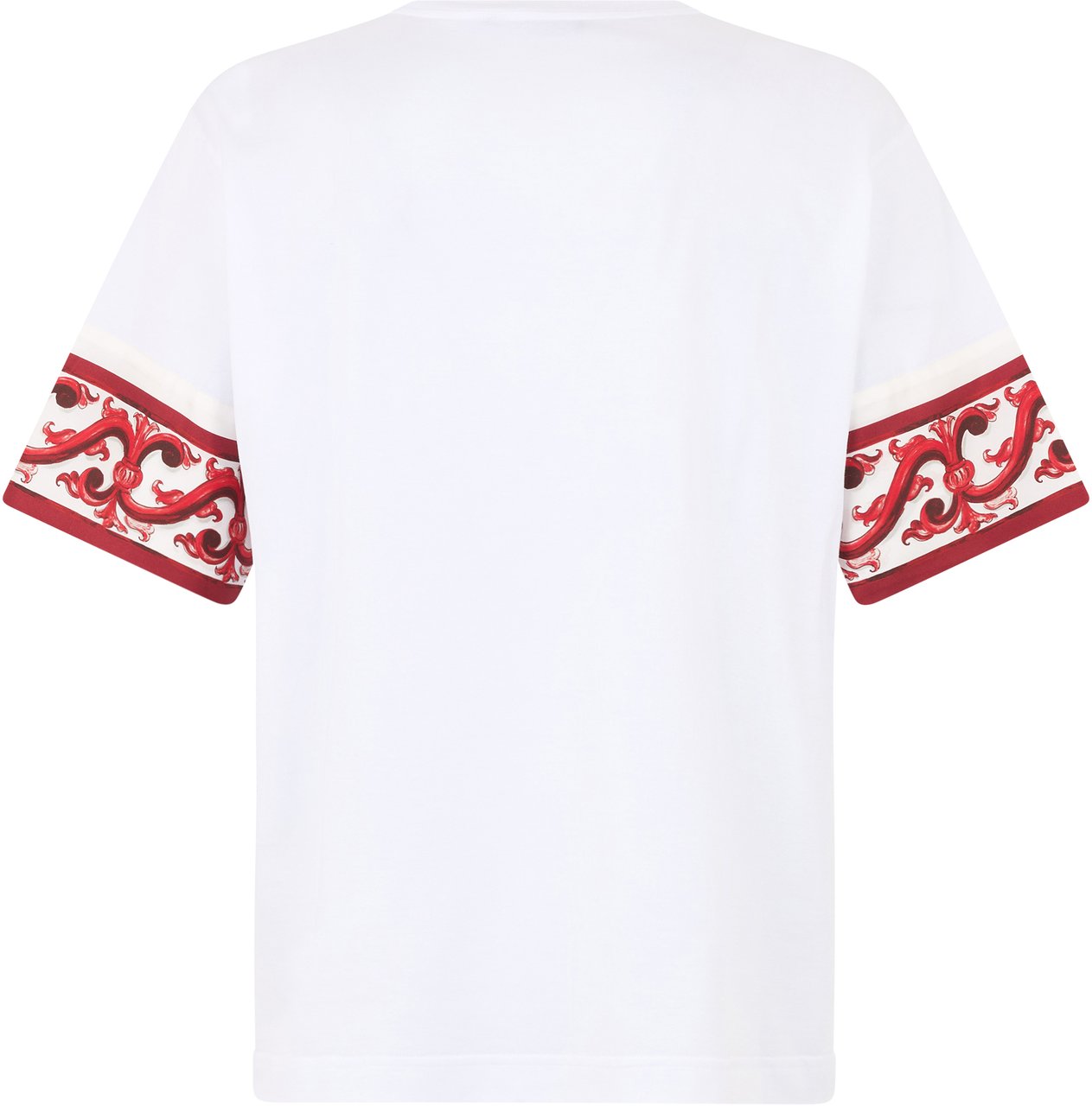Dolce & Gabbana Cotton blend silk T-shirt with pocket Wit