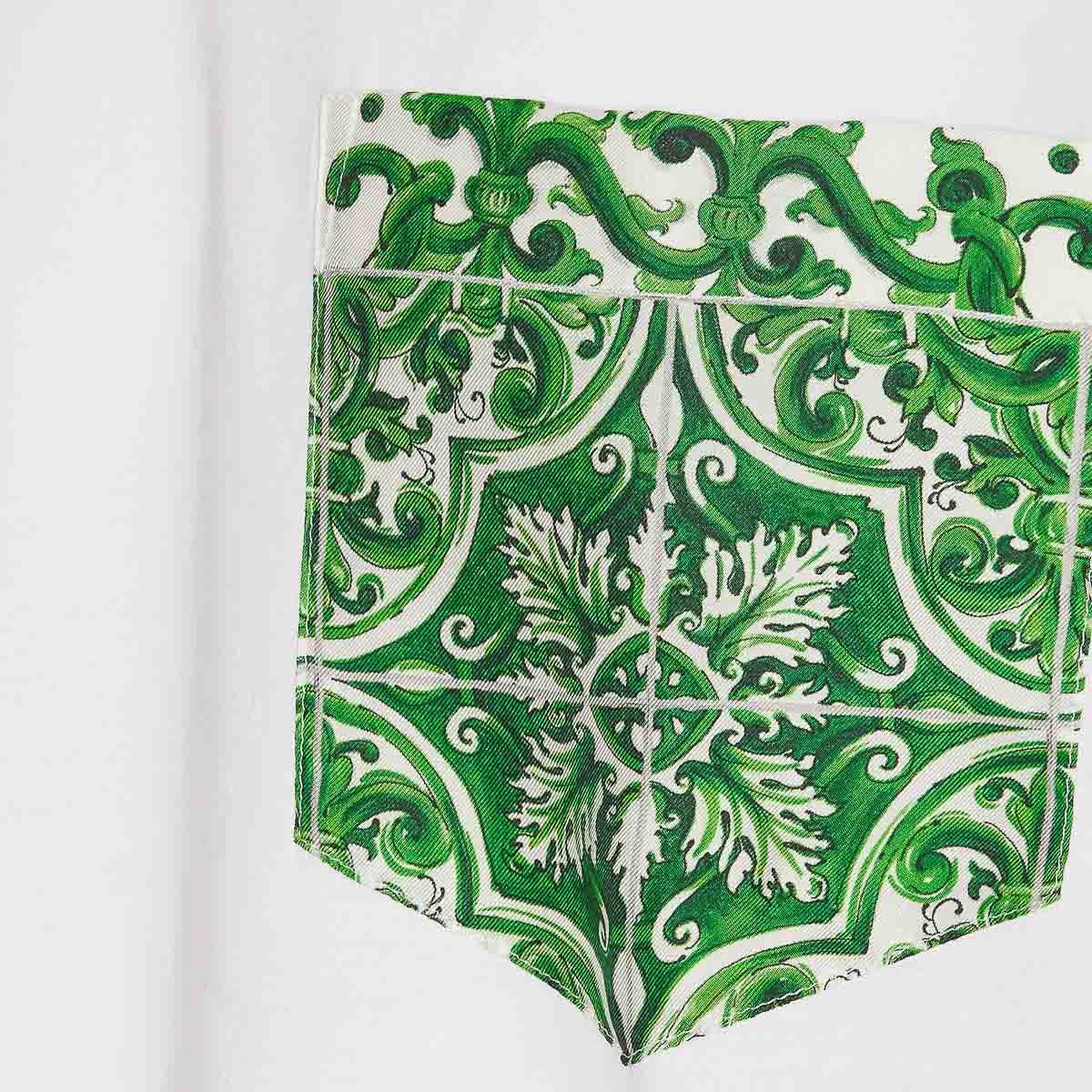 Dolce & Gabbana T-shirt con stampa maiolica Wit