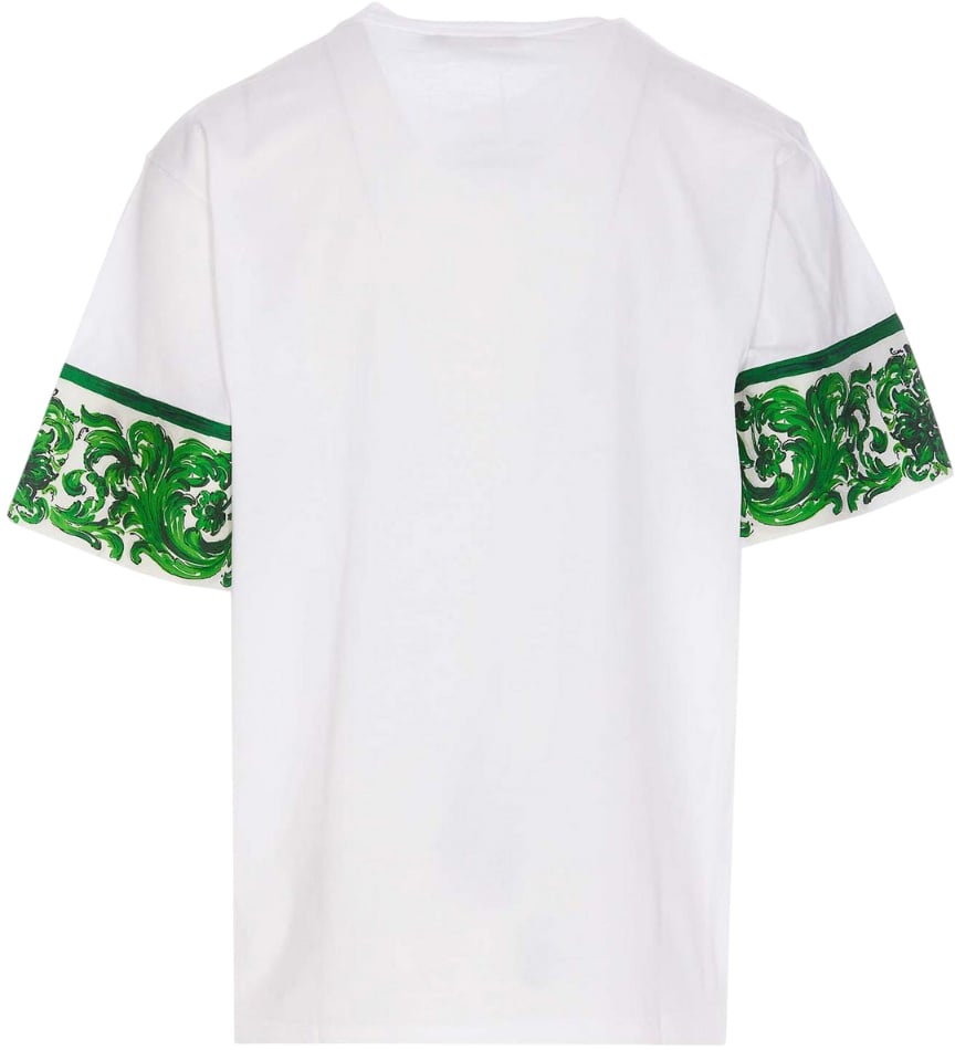 Dolce & Gabbana T-shirt con stampa maiolica Wit