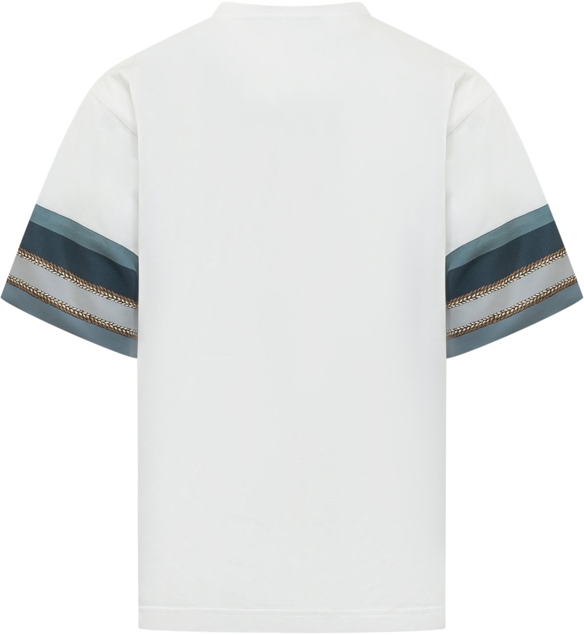 Dolce & Gabbana T-shirt MC Giro con Taschino Stampato Wit