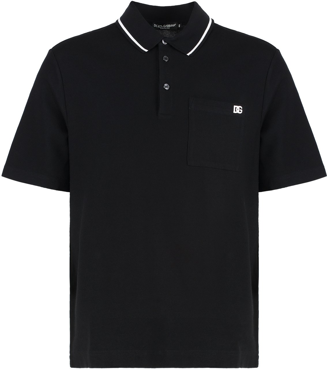Dolce & Gabbana Cotton-piqué polo shirt Zwart