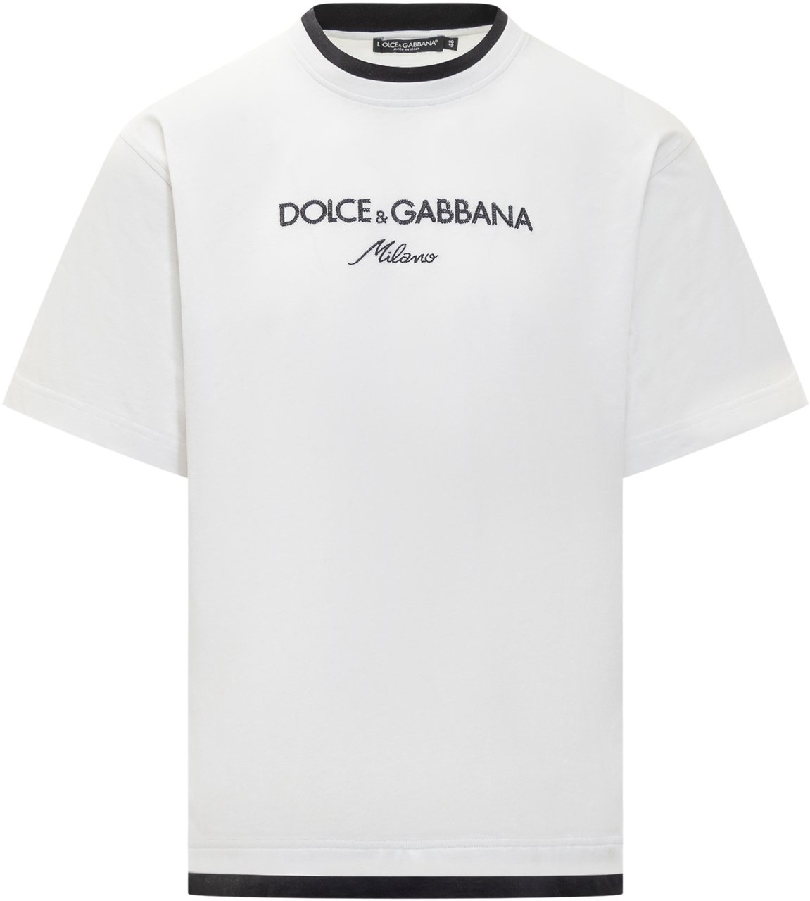 Dolce & Gabbana Dolce & Gabbana T-Shirt Bianca con Logo Wit