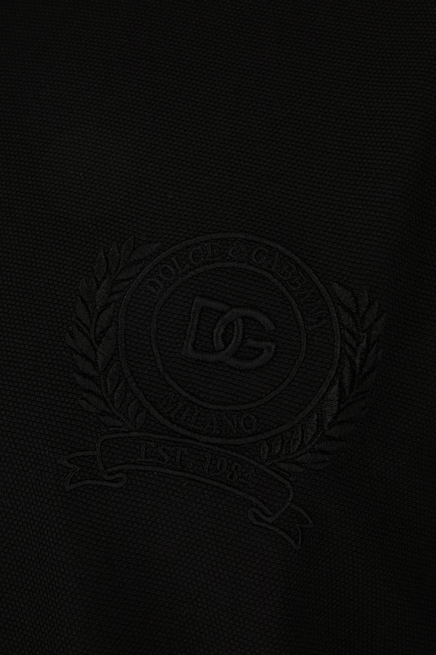 Dolce & Gabbana Dolce&gabbana Black polyester t-shirt Zwart