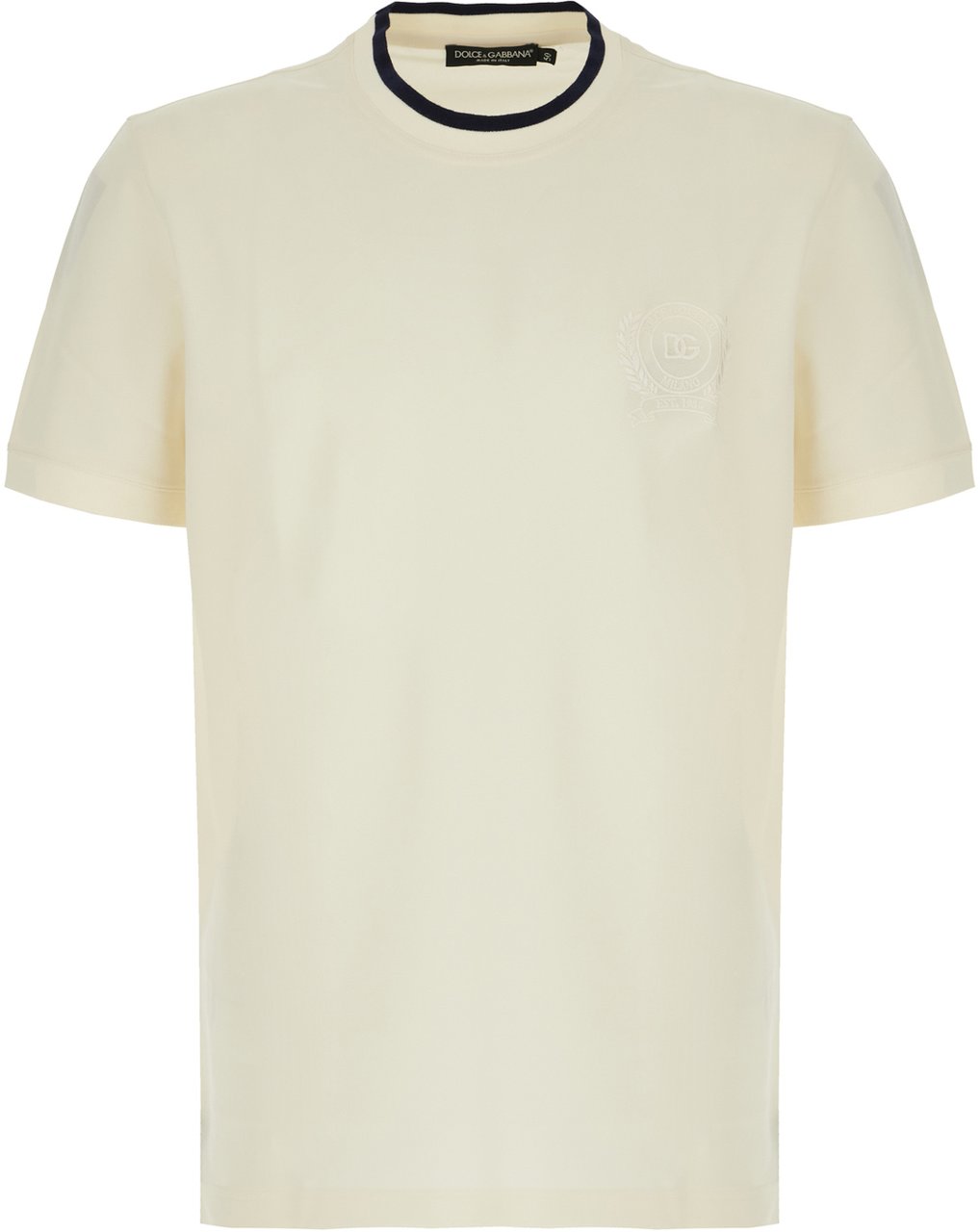 Dolce & Gabbana Dolce&gabbana Ivory polyester t-shirt Neutraal