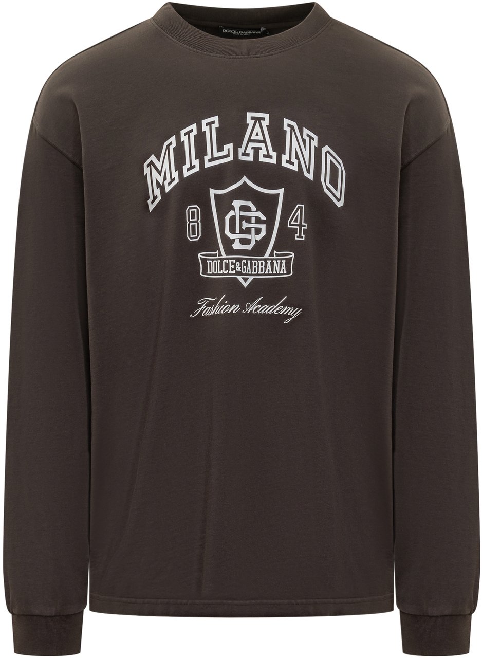 Dolce & Gabbana Dolce & Gabbana T-Shirt a Maniche Lunghe Bruin