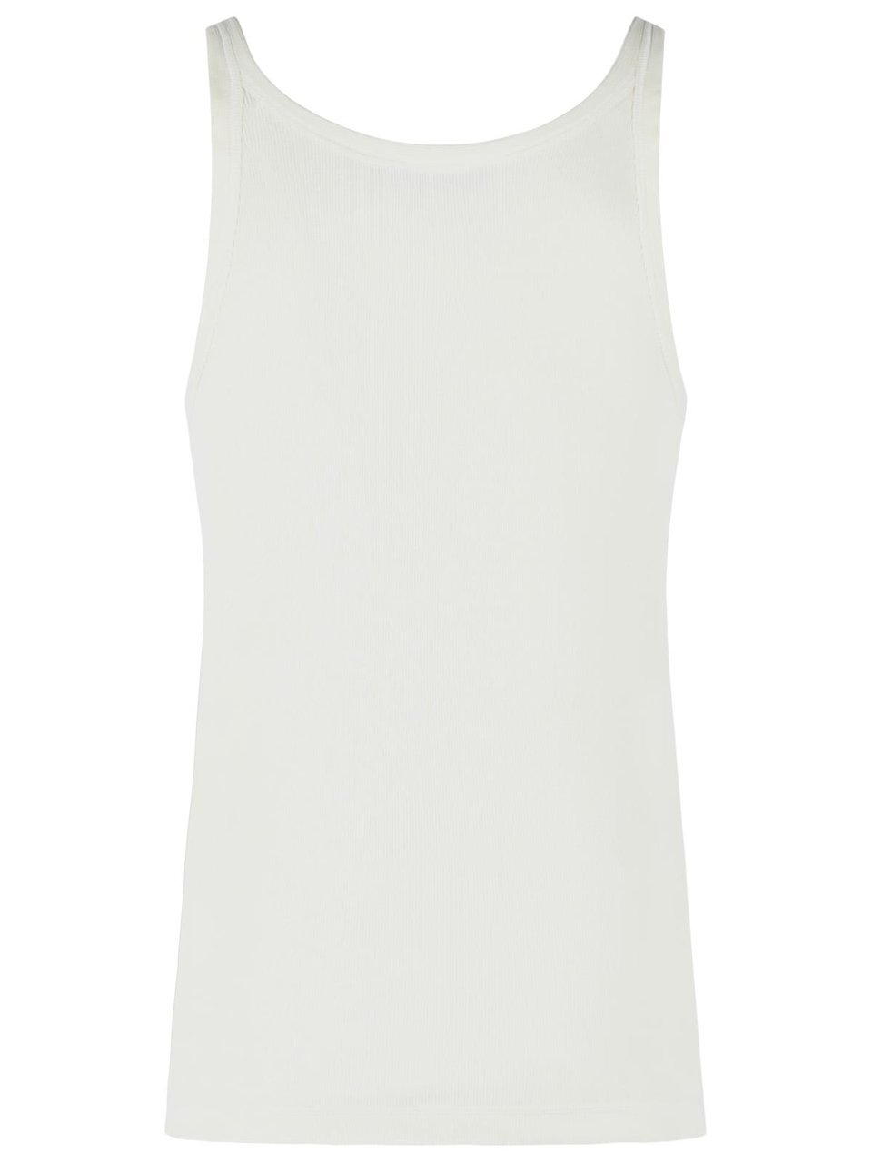 Dolce & Gabbana Ivory Cotton Tank Top Wit