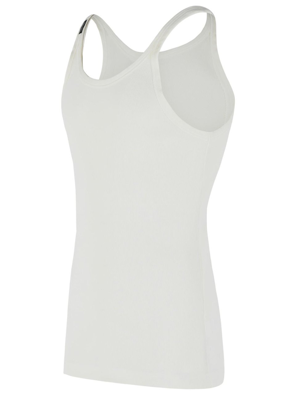 Dolce & Gabbana Ivory Cotton Tank Top Wit
