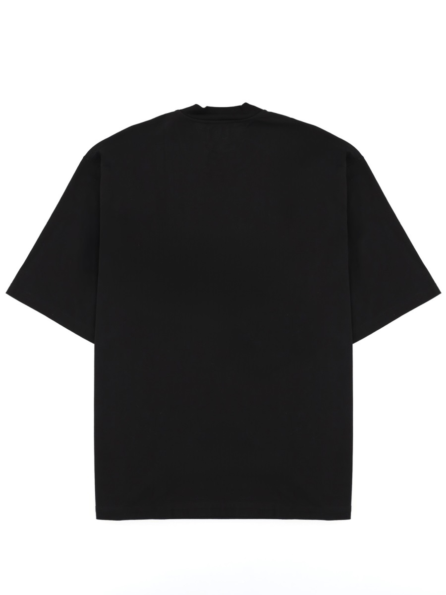 Dolce & Gabbana Black Center Graphic Printed Cotton T-Shirt Zwart