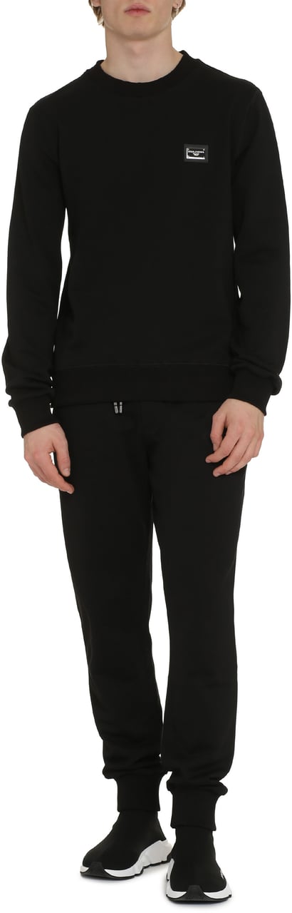 Dolce & Gabbana Cotton crew-neck sweatshirt Zwart