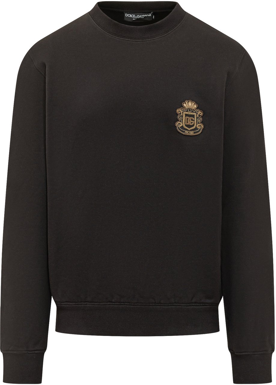 Dolce & Gabbana Felpa Giro ML Zwart